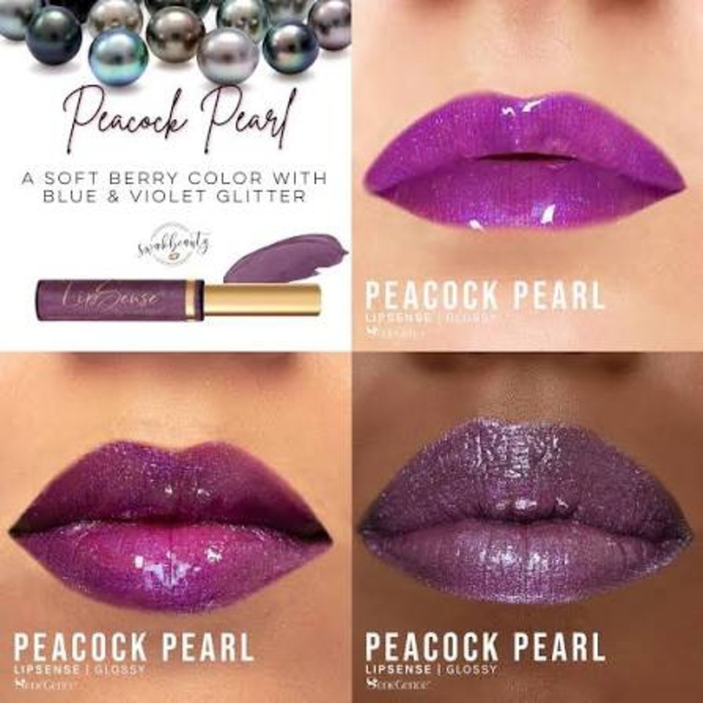 LipSense Peacock Pearl Berry with Purple Glitter